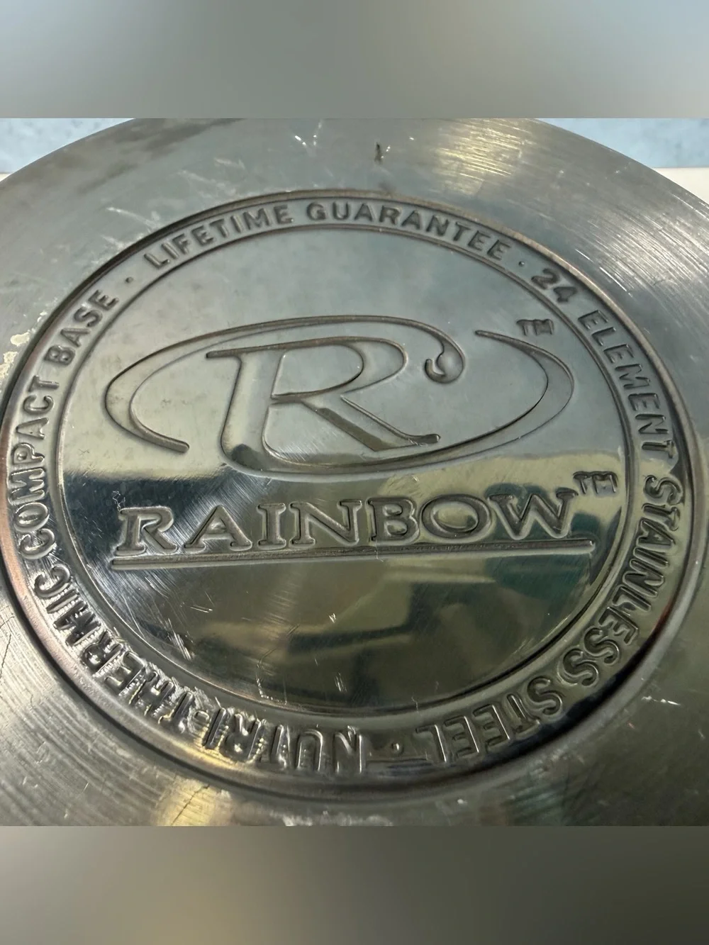 Rainbow Stainless Steel Lid with Integrated Temperature Gauge - Silver
